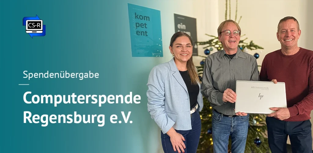 Newsheader: Spende an die Computerspende Regensburg