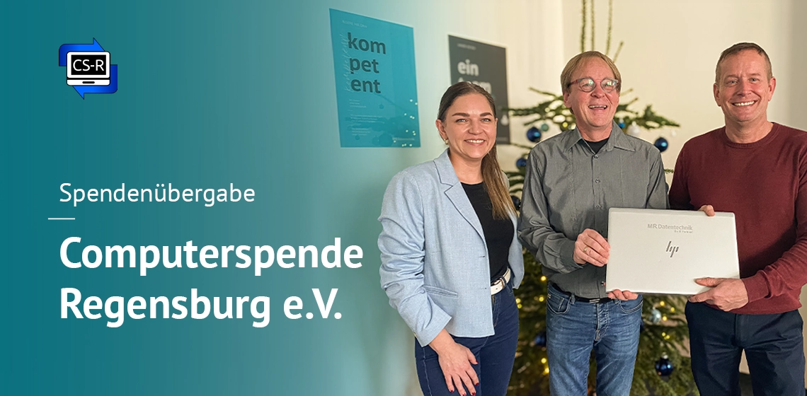 Newsheader: Spende an die Computerspende Regensburg