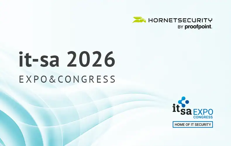 MR @ it-sa 2026 am Stand von Hornetsecurity